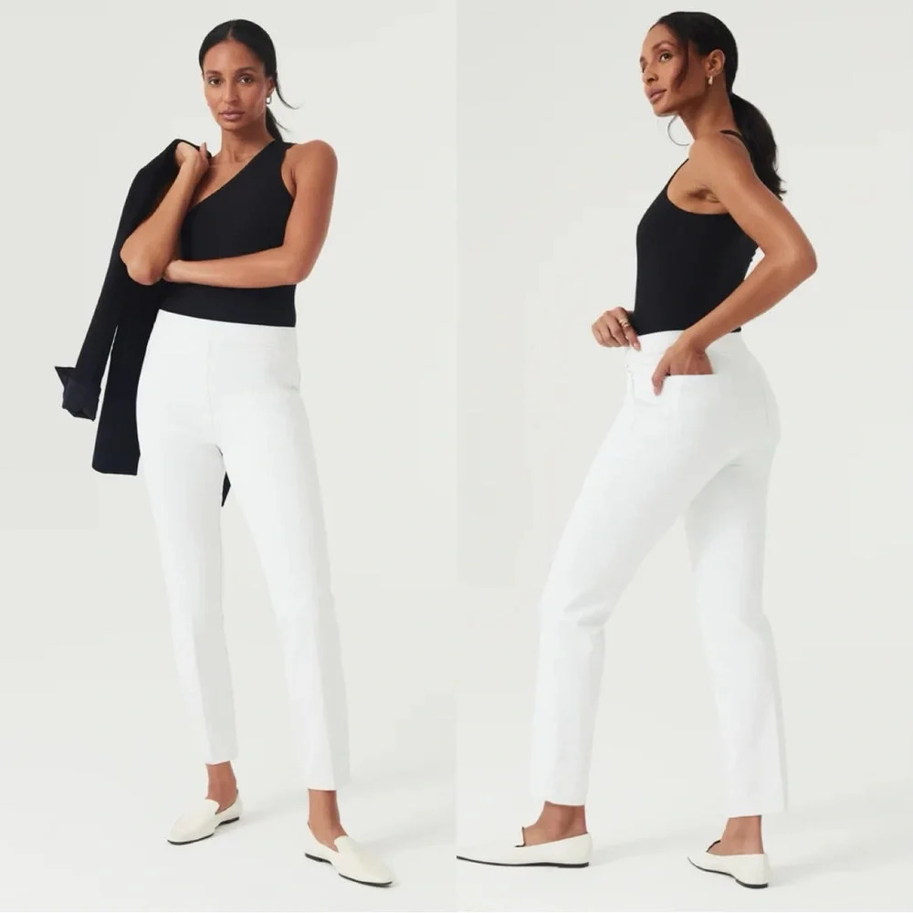SPANX Women's Straight Leg Pants - White